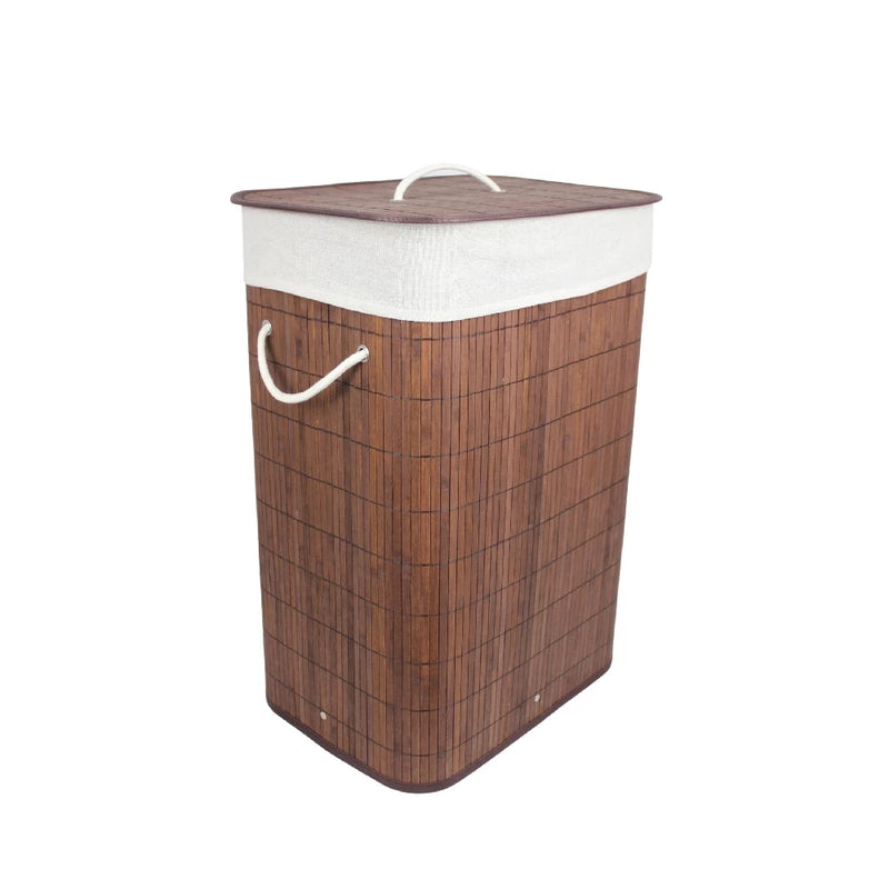 Cesto de roupa Bambu organizador forrado com alças